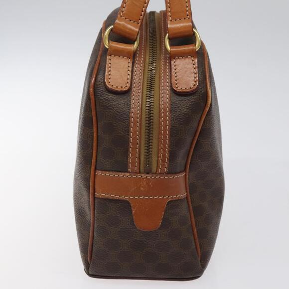 CELINE Macadam Canvas Hand Bag Pvc Leather Brown Gold - Picture 5 of 12